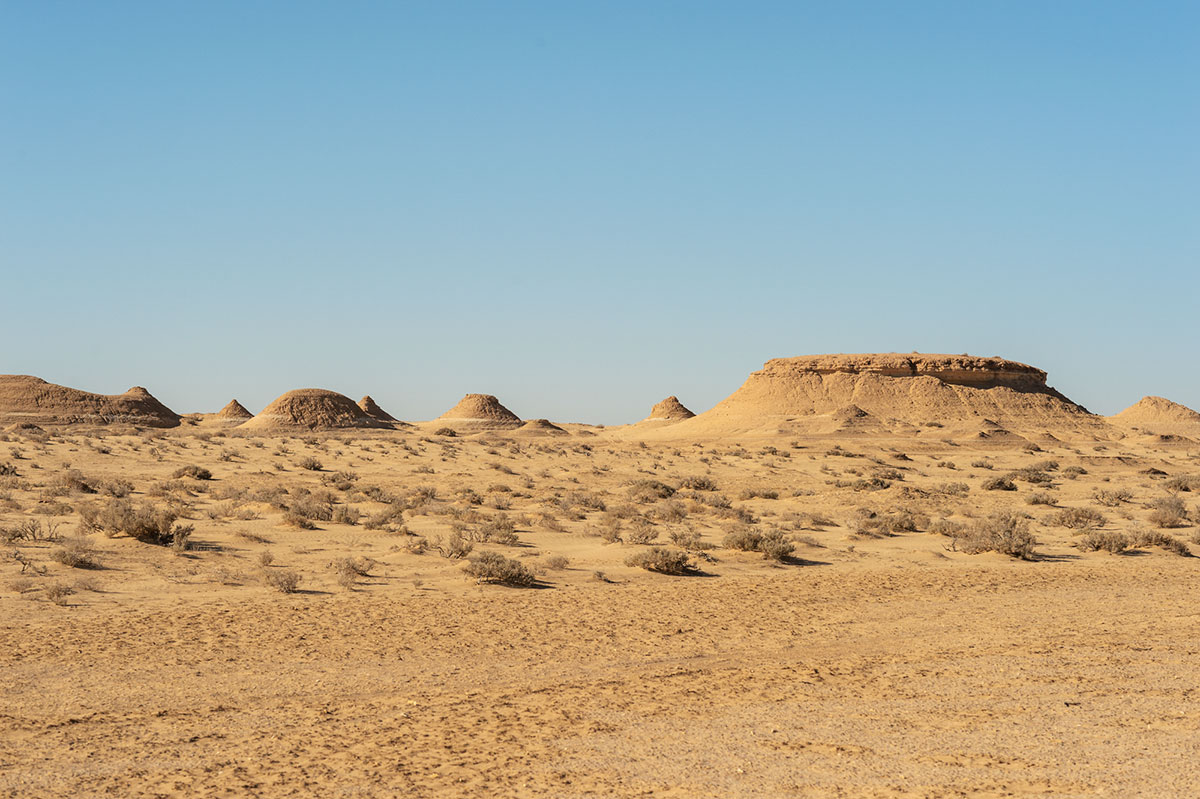 Landscape of the Sahara below sea level