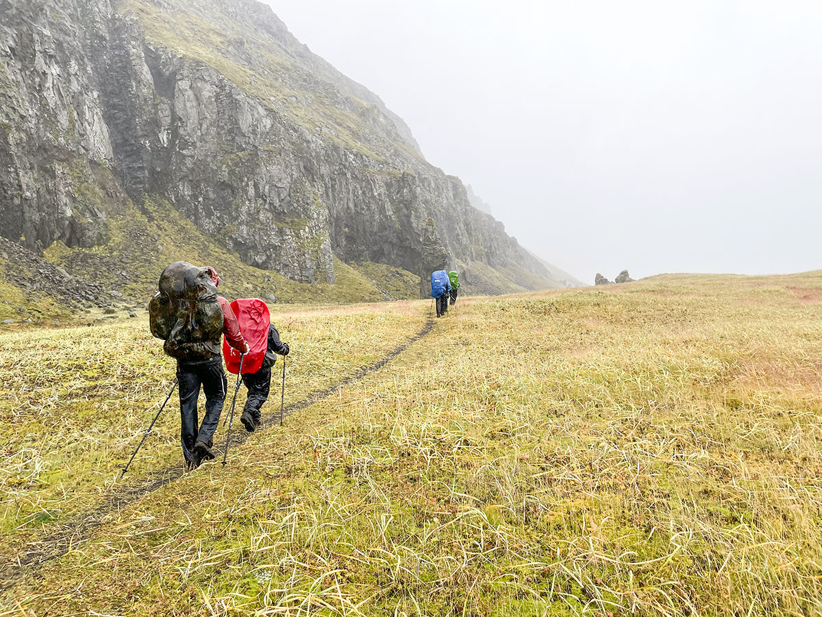 Hiking with poles