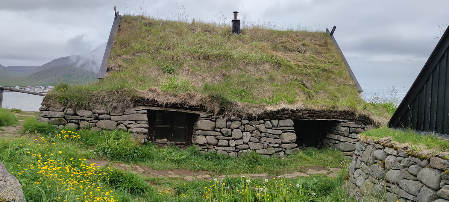 Reconstruction of a Viking house in Suðureyri