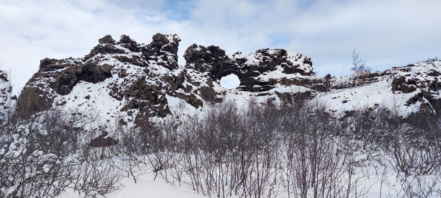 Dimmuborgir en hiver