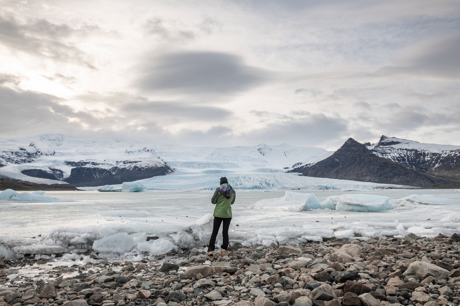 Jökulsárlón et la langue glaciaire de Breiðamerkurjökull