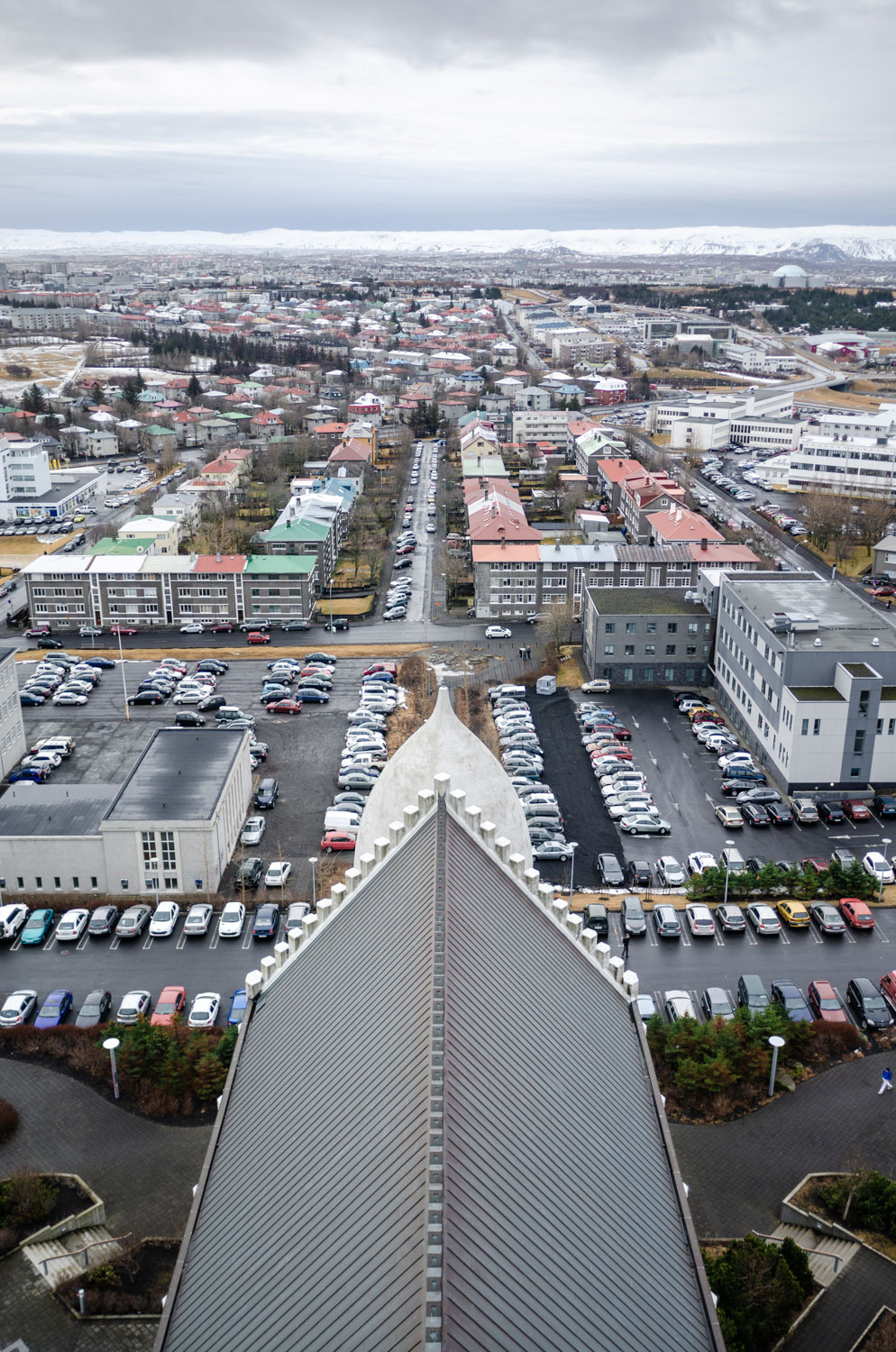 Vue de Reykjavik depuis l'église Hallgrímskirkja